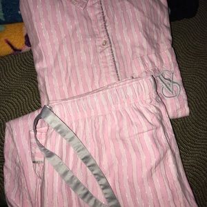 Victoria Secret PJ’s classic white/pink stripes